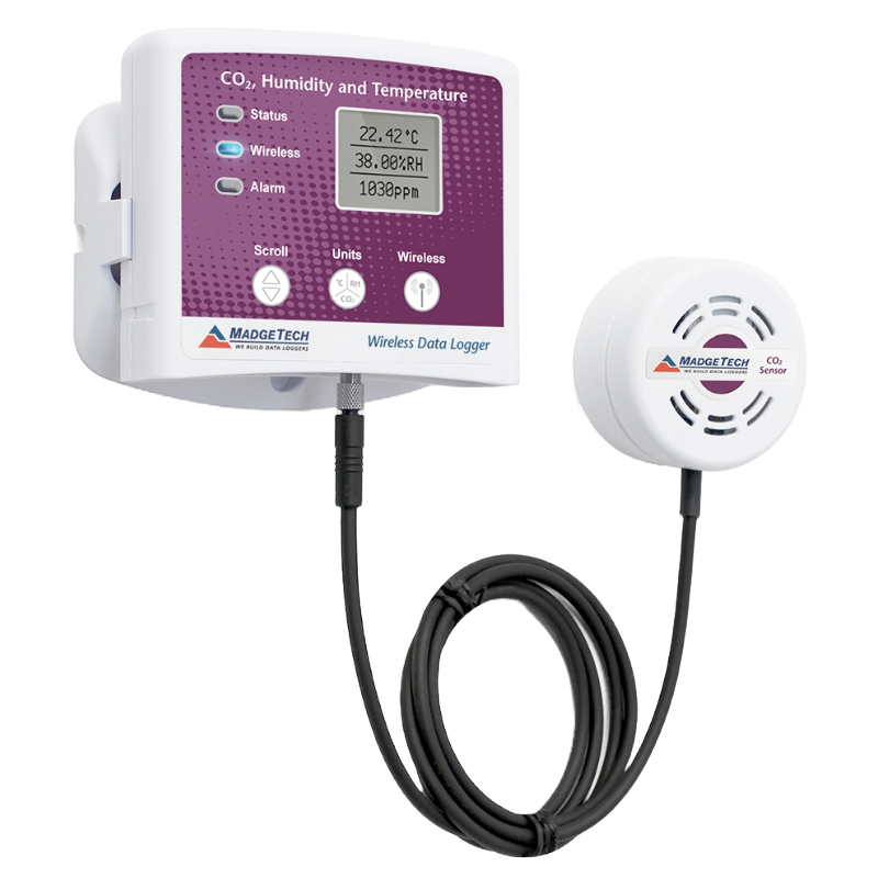 MadgeTech RFCO2RHTEMP2000A Wireless CO2, Humidity & Temp Data Logger